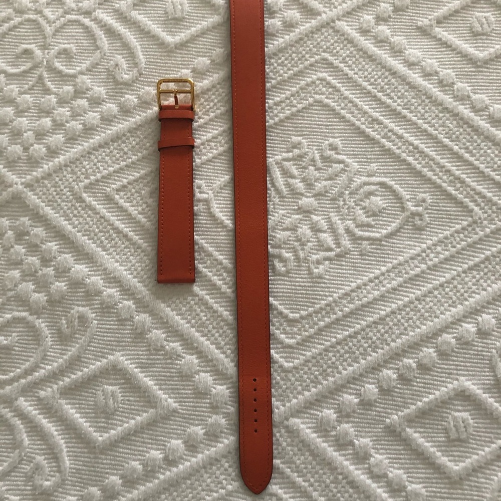 Hermes H Heure orange double tour strap for 25mm. Current retail is $760+ - Picture 5 of 13
